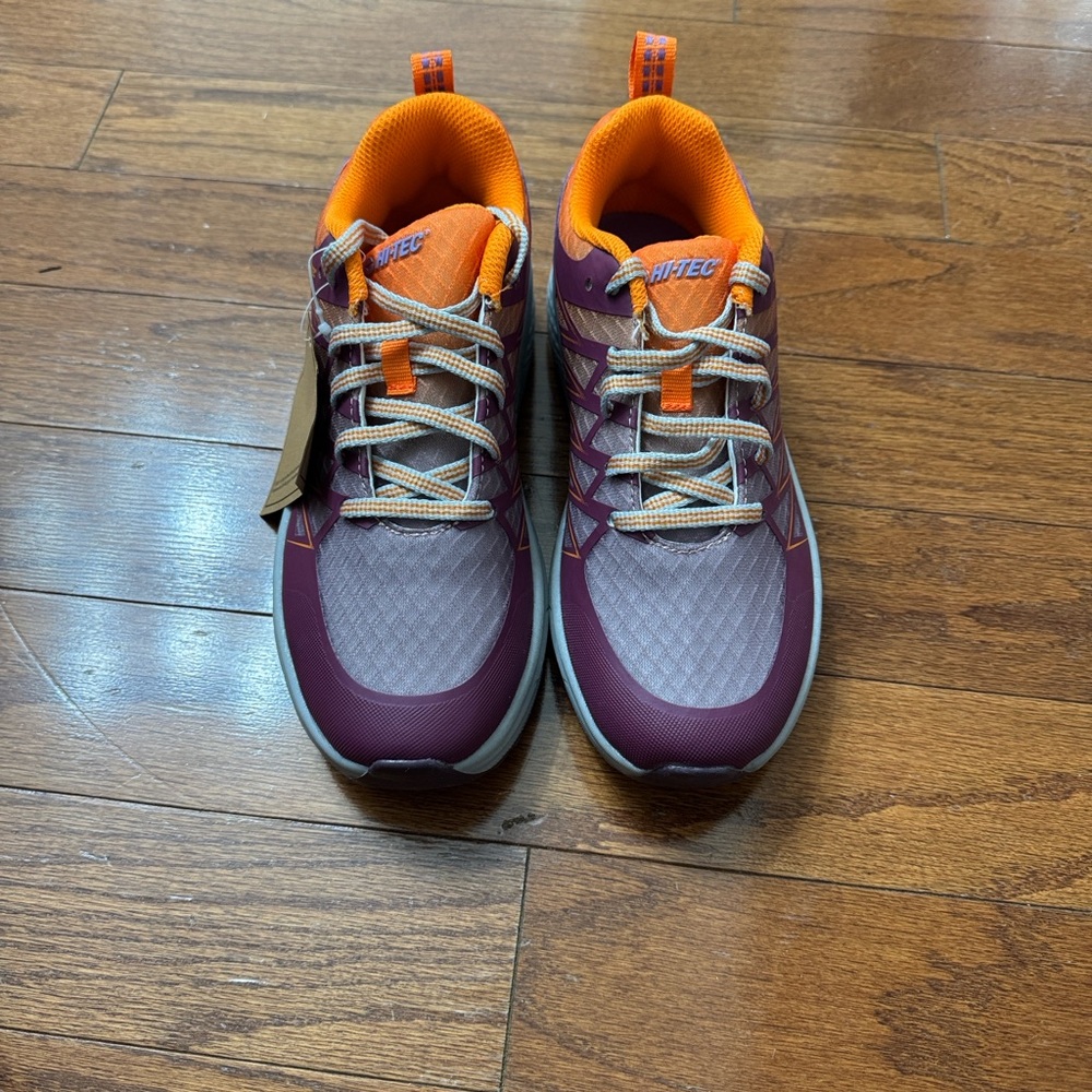Hi-Tec Women's Maroon and Orange Athletic Shoes